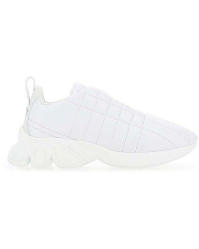 Burberry Quilted Slip-On Sneakers - White