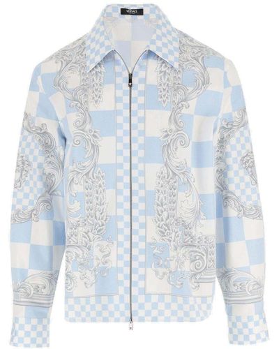 Versace Cotton Jacket With Medusa - Blue