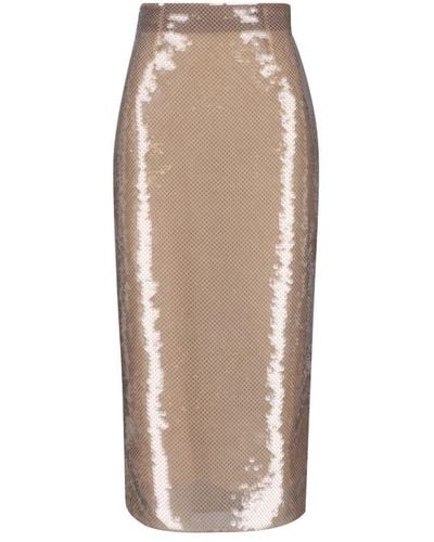 Prada Sequin Midi Skirt - Natural
