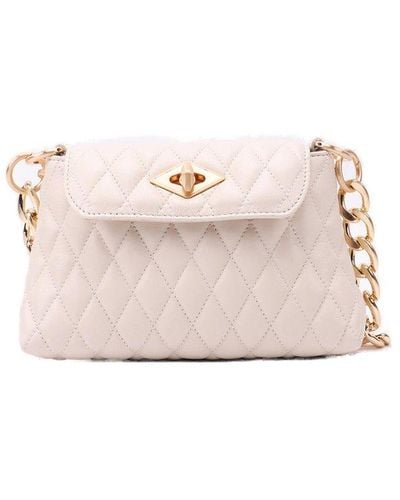Ballantyne Diamond Quilted Chain-linked Crossbody Bag - Pink