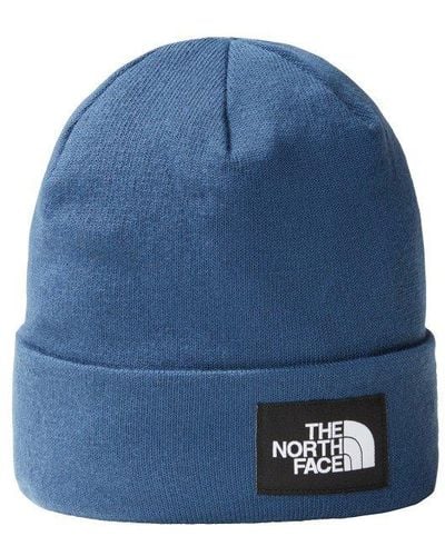 The North Face Dock Worker Logo Patch Beanie - Blue