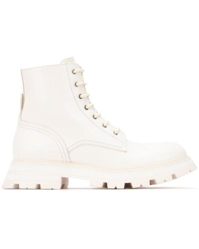 Alexander McQueen Wander Combat Boots - White