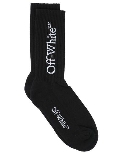 Off-White c/o Virgil Abloh Logo Intarsia Socks - Black