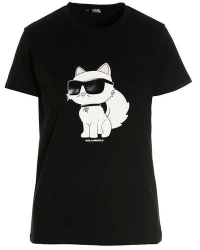 Karl Lagerfeld T-shirt 'ikonik 2.0 Choupette' - Black