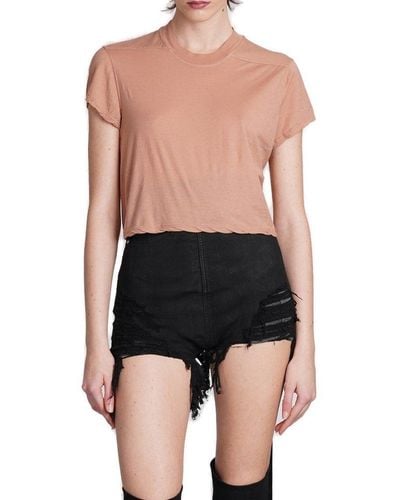 Rick Owens Cropped Small Level T T-shirt - Black