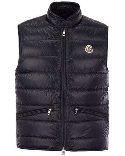 Moncler Gui Quilted Shell Gilet - Blue