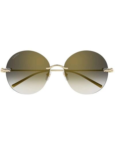 Cartier Round Frame Sunglasses - Green