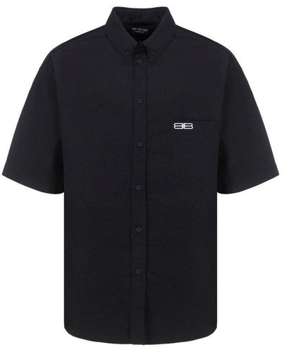 Balenciaga Bb Icon Short-sleeved Shirt - Black
