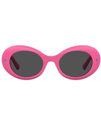Chiara Ferragni Oval Frame Sunglasses - Pink