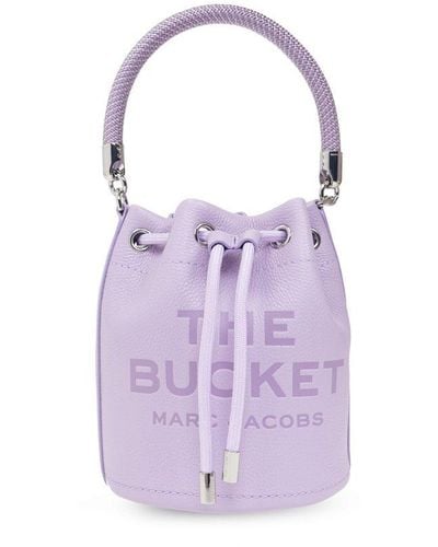 Marc Jacobs Logo Embossed Bucket Bag - Purple