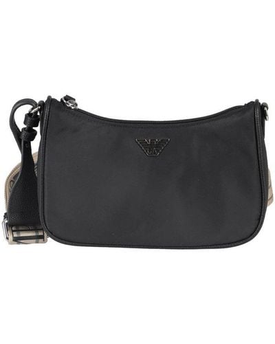 Emporio Armani Outlet: leather bag with clutch bag - Black  Emporio Armani  crossbody bags Y3B127 YSL8E online at