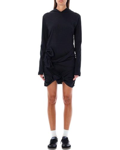 MSGM Hooded Dress Ribbon - Black