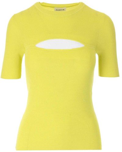 P.A.R.O.S.H. Top With Cut Out - Yellow