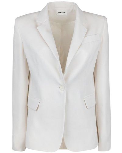 P.A.R.O.S.H. Single-breasted Tailored Blazer - White