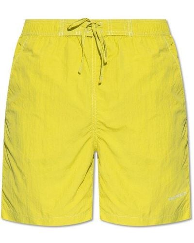Isabel Marant Hydra Logo Embroidered Swim Shorts - Yellow