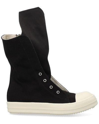 Rick Owens Zipped High-top Trainers - Black