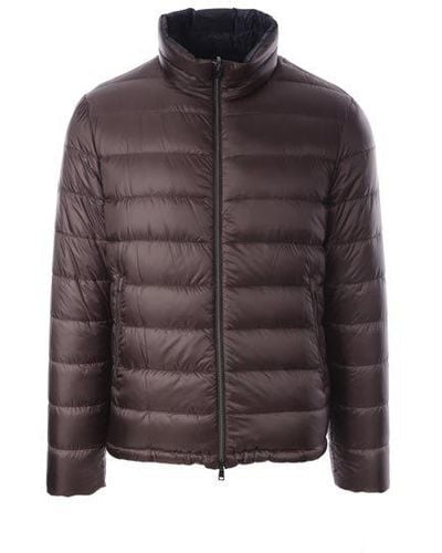 Herno Reversible Zip-up Quilted Padded Jacket - Brown