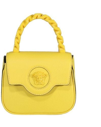 Versace La Medusa Mini Tote Bag - Yellow