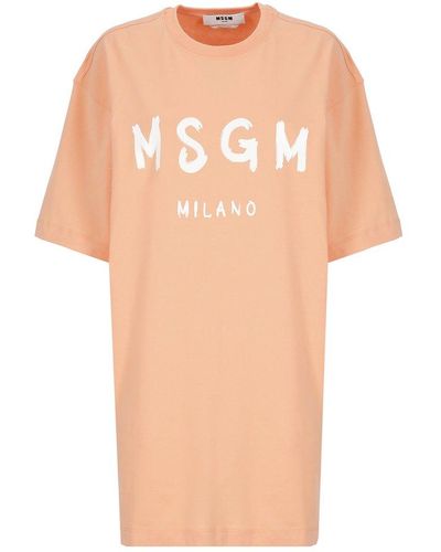 MSGM Dresses Orange - Pink