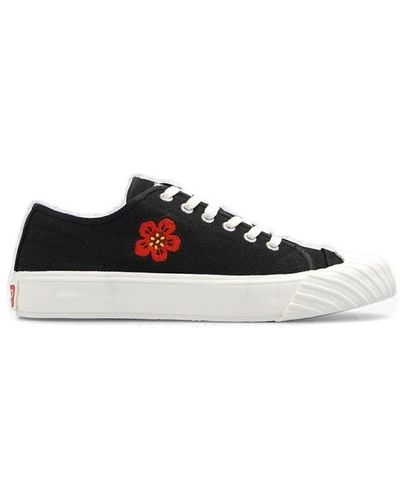 KENZO Round-toe Lace-up Trainers - Black