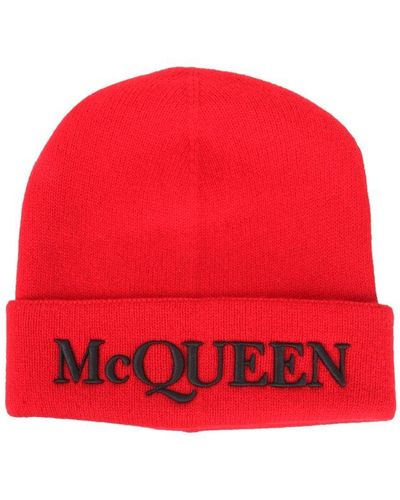 Alexander McQueen Hat With Logo - Red