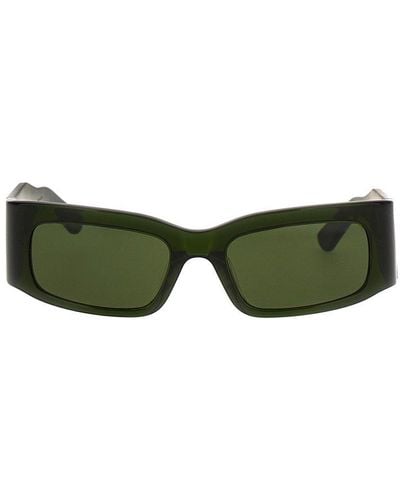 Balenciaga Paper Rectangle Frame Sunglasses - Green