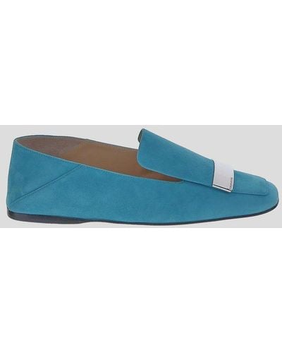 Sergio Rossi Teal Loafers - Blue