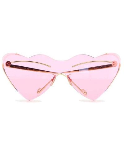 Loewe Heart-shape Frame Sunglasses - Pink