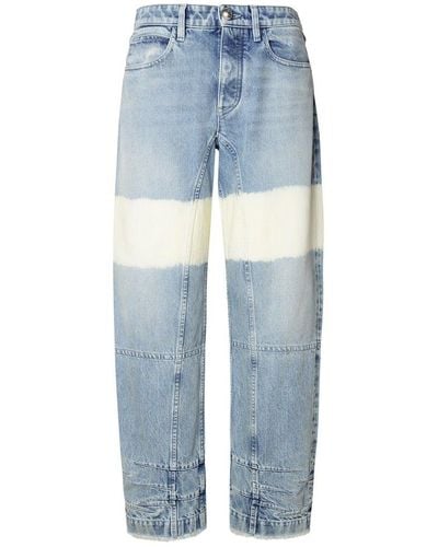 Jil Sander Colour-block Raw-cut Jeans - Blue