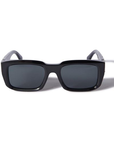 Off-White c/o Virgil Abloh Rectangular Frame Sunglasses - Blue
