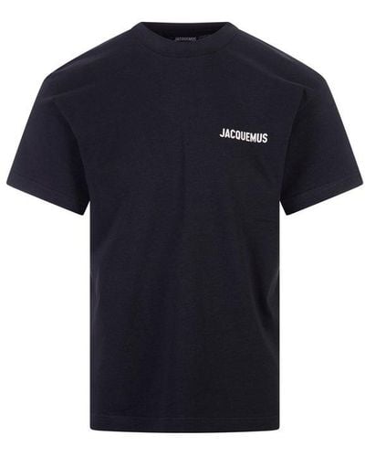 Jacquemus Logo Printed Crewneck T-shirt - Blue