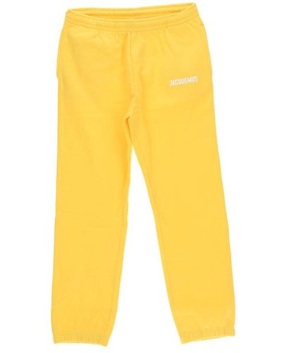 Jacquemus Le Jogging Logo Printed Track Trousers - Yellow