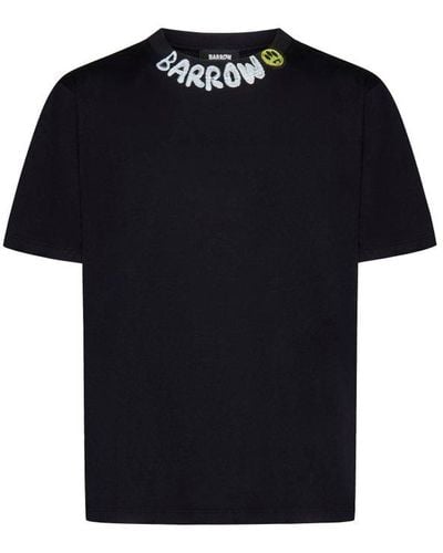 Barrow Logo Printed Crewneck T-shirt - Black