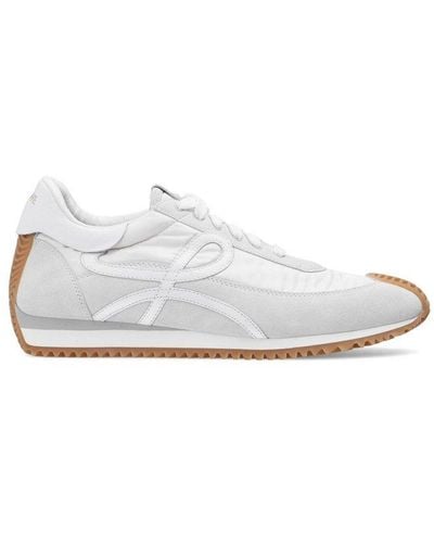 Loewe Flow Runner Shell And Suede Trainers - White