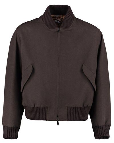 Fendi Wool Bomber-style Jacket - Black
