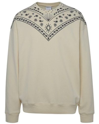 Marcelo Burlon County Of Milan Ivory Cotton Sweatshirt - Gray