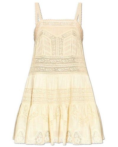 Zimmermann Lace Detailed Sleeveless Dress - Natural