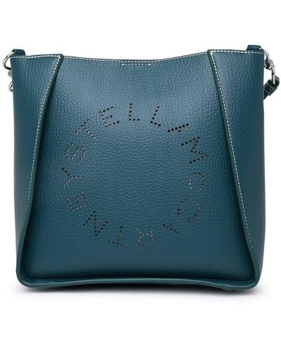 Stella McCartney Soft Bag In Polyurethane Blend Petrolium Blue