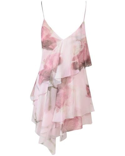 Blumarine Floral Print Slip Dress - Pink