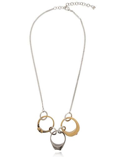 DSquared² Ring-charm Chain-linked Necklace - Metallic