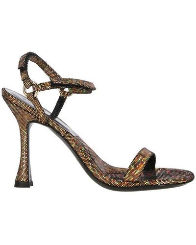 BY FAR Mia Round Toe Sandals - Brown
