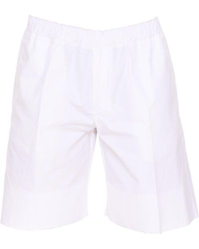 Alexander McQueen Wide-leg Shorts - White