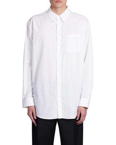 Helmut Lang Oversized Poplin Shirt - White