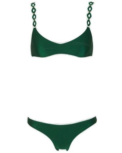 Zimmermann August Diamond Two-piece Bikini Set - Green