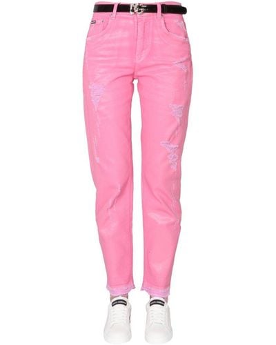 Dolce & Gabbana Loose Fit Jeans - Pink