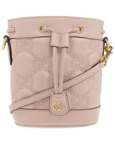 Gucci GG Matelassé Bucket Bag - Pink
