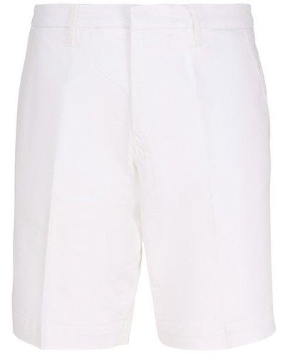 Fay Plain Stretched Bermuda Shorts - White