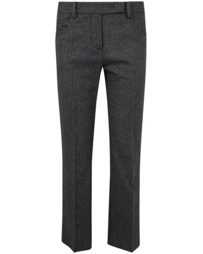 N°21 No21 Herringbone Tailored Pants - Gray
