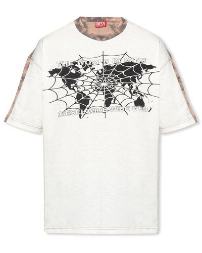 DIESEL 't-washbicol' T-shirt, - Gray