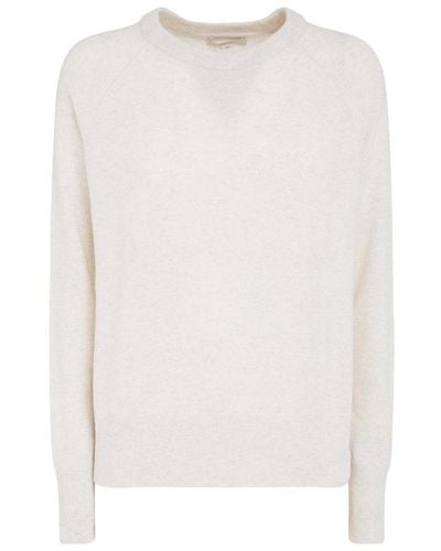 Vince Long Sleeved Crewneck Sweater - White